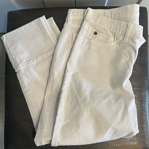 Hudson white cuffed cropped jean. Size 30. Never worn